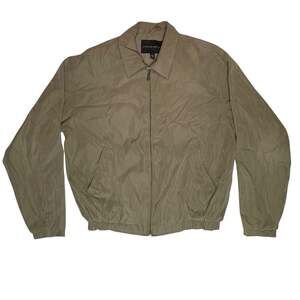 Croft & Barrow Tan Full Zip Lightweight Jacket Mens Medium